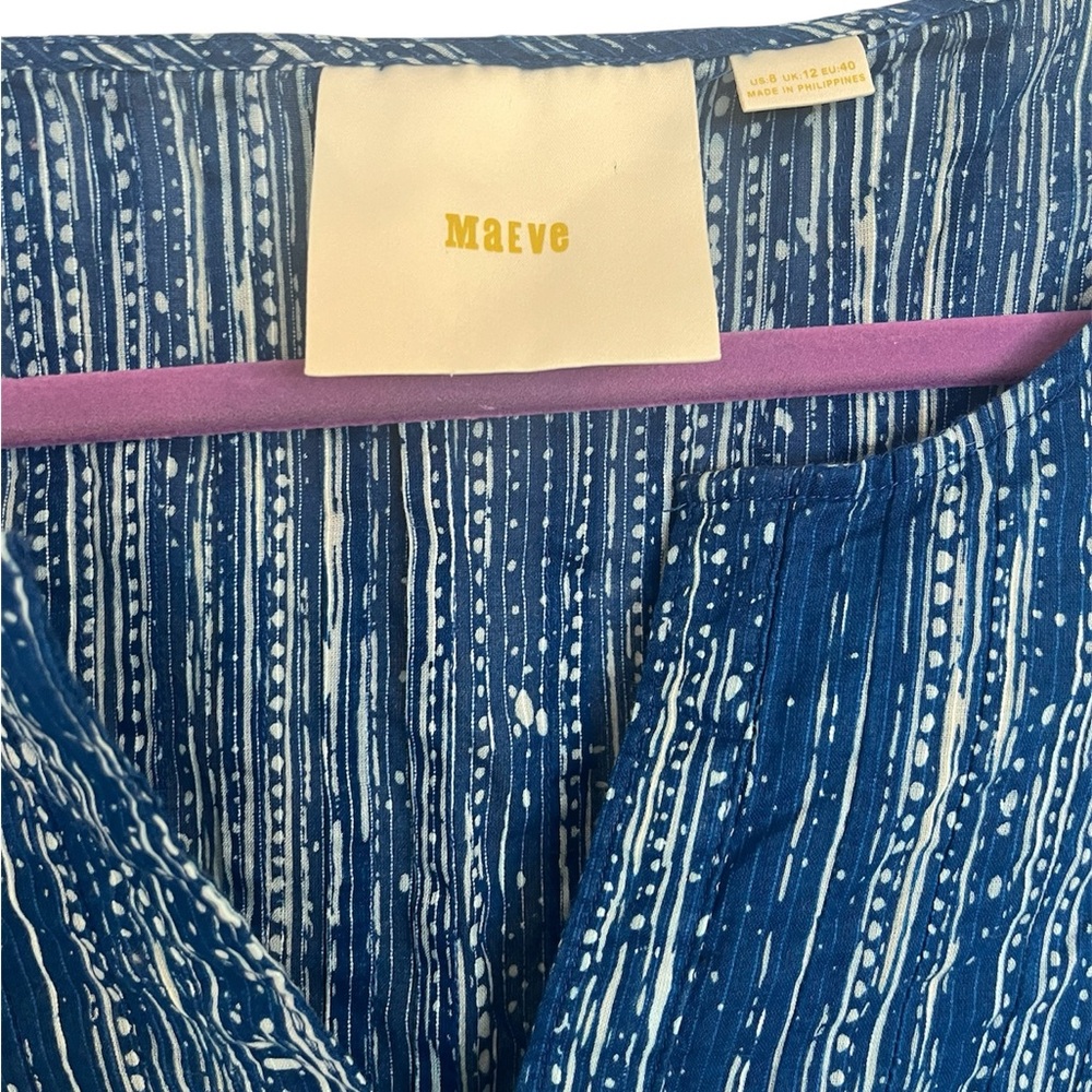 Anthropologie Maeve pleated shirt Sz US 8 - Picture 4 of 7